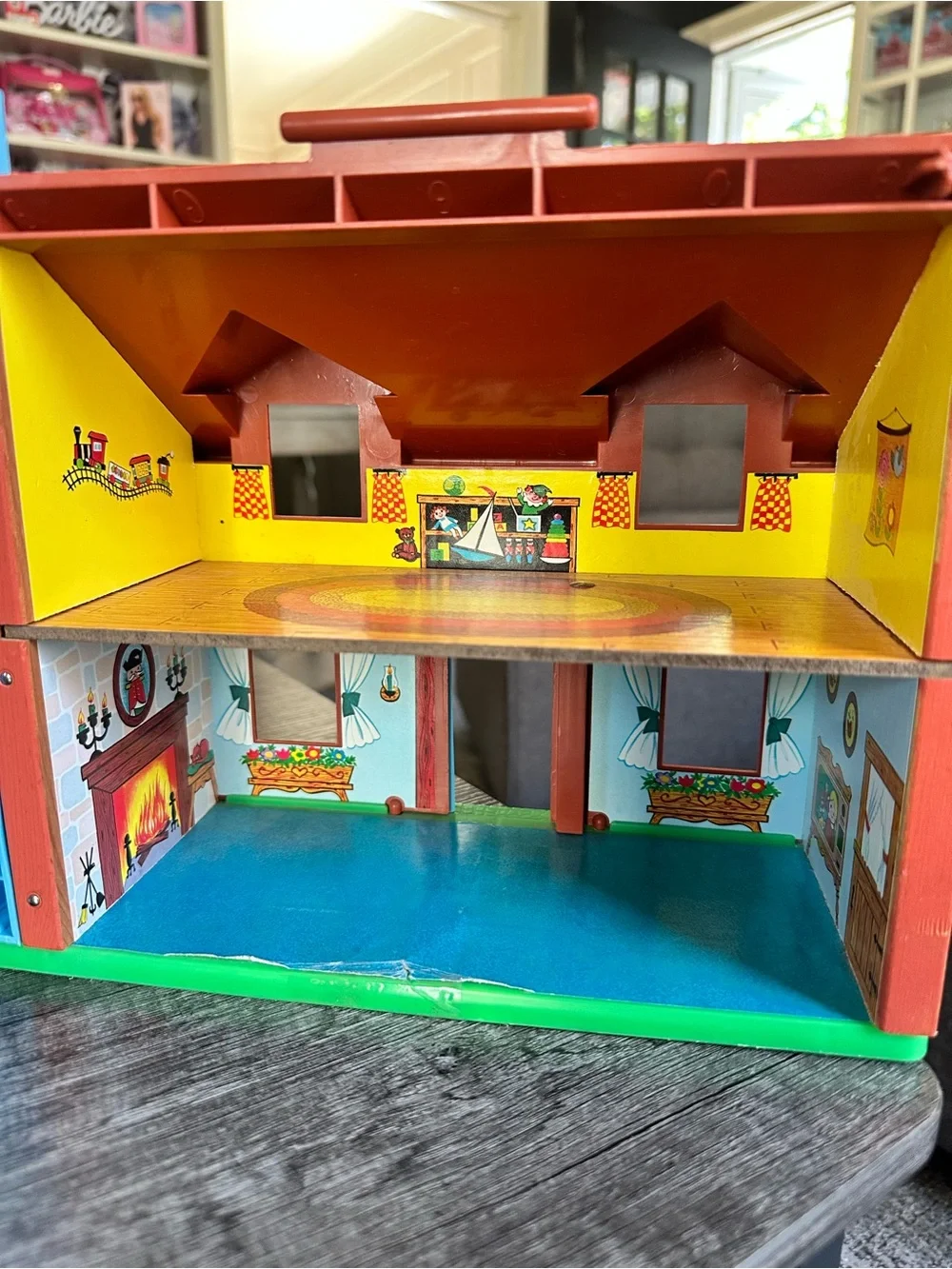 Fisher-Price 1980 Vintage Tutor Dollhouse Playset with Snoopy